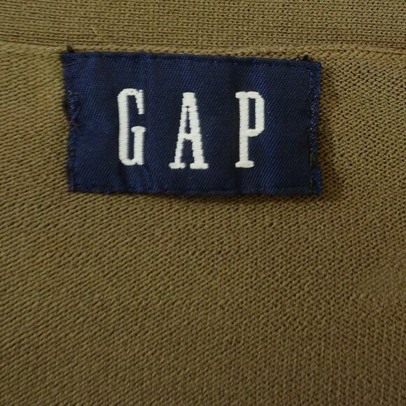 2/$15 Gap V-Neck Sweater Olive Green Button Front Knit 3/4 Sleeve Size S - Picture 7 of 8